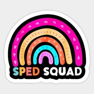 Sped Crew Rainbow Special Education Teacher Back To School Sticker